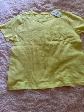 Crewcuts yellow pocket tee NEW